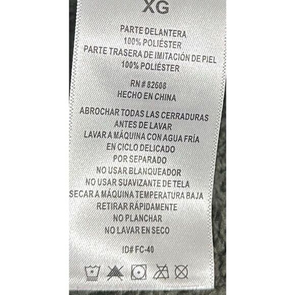 Rugged Elements Jacket Men's XL Green Shacket Sherpa Lined Warm Lumberjack Imper - Picture 5 of 7